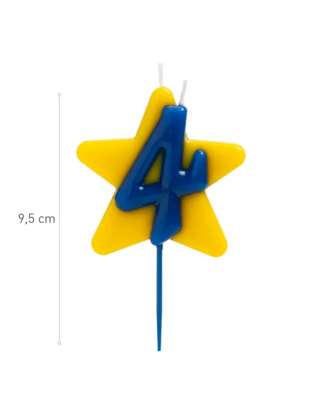 Vela Solidaria Estrella doble deseo Nº 4 Dekora