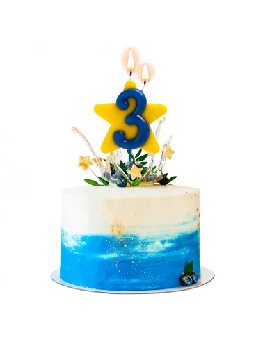 Vela Solidaria Estrella doble deseo Nº 3 Dekora