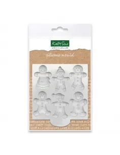 Molde silicona Muñecos de jengibre Navidad Katy Sue
