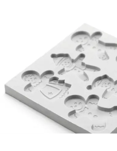 Molde silicona Muñecos de jengibre Navidad Katy Sue
