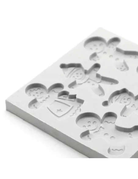 Molde silicona Muñecos de jengibre Navidad Katy Sue