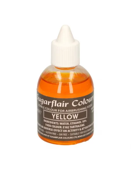 Colorante para aerógrafo Amarillo 60 ml Sugarflair