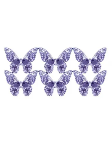 Set 22 Mariposas de oblea azules Crystal Candy