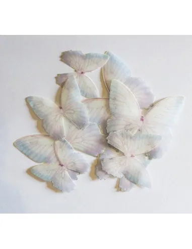 Set 22 Mariposas de oblea etéreas Crystal Candy