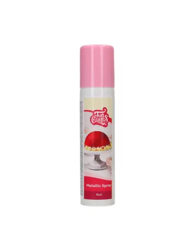 Spray metálico Rojo 100 ml Funcakes