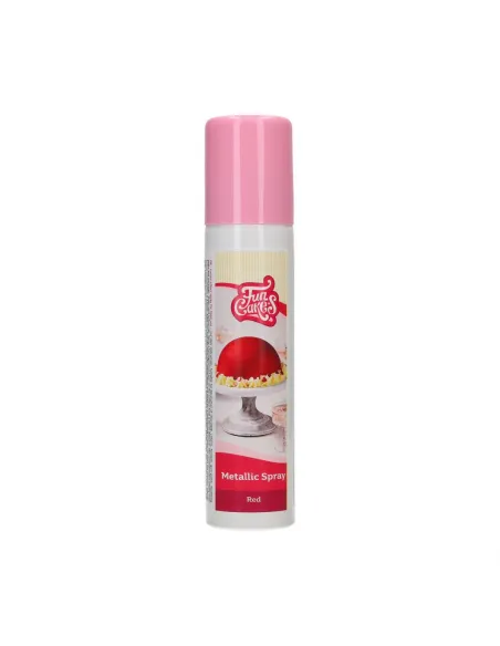 Spray metálico Rojo 100 ml Funcakes