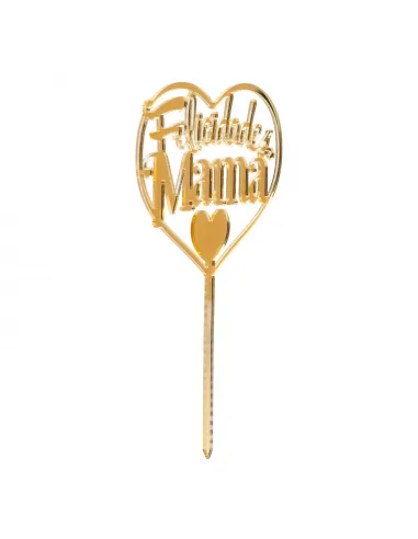Topper dorado para Tarta Felicidades Mamá