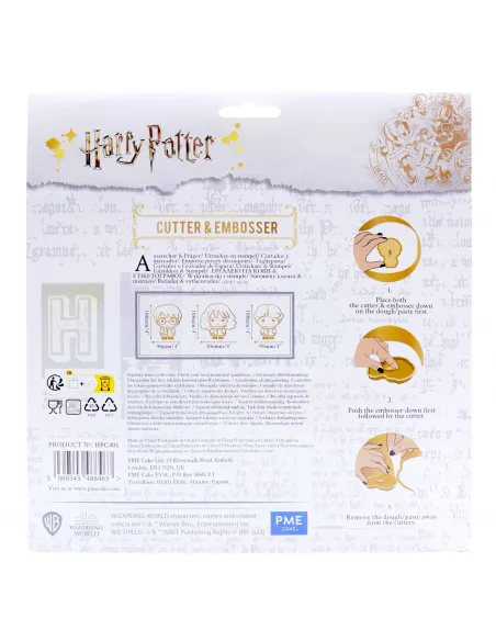 Set 3 cortadores y marcadores Harry Potter, Ron y Hermione