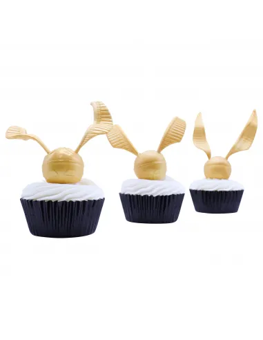 Set 4 moldes para fondant Snitch Dorada Harry Potter