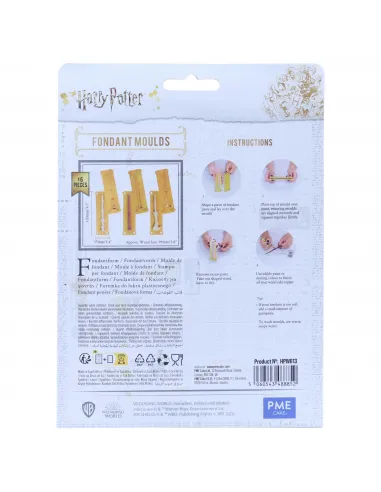 Set 6 moldes para fondant Varitas Harry Potter