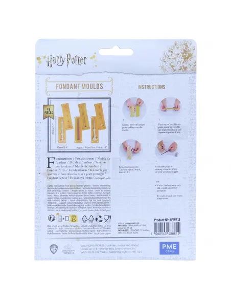 Set 6 moldes para fondant Varitas Harry Potter