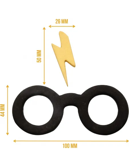 Set 2 cortadores dorados Gafas y Cicatriz Harry Potter