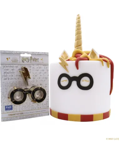 Set 2 cortadores dorados Gafas y Cicatriz Harry Potter