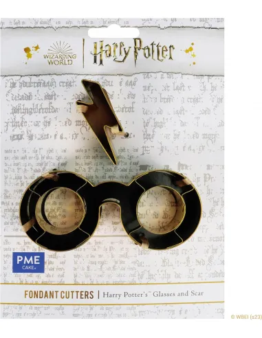 Set 2 cortadores dorados Gafas y Cicatriz Harry Potter
