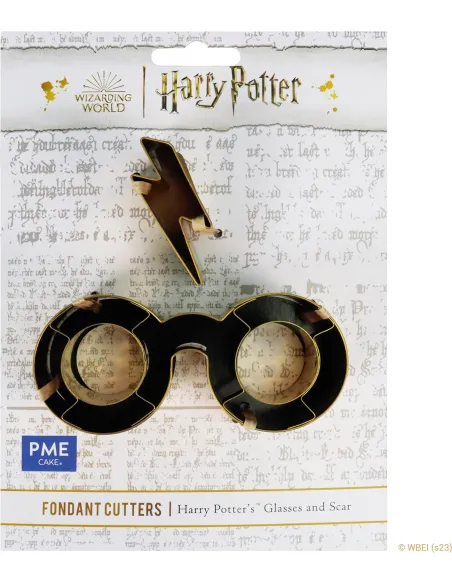 Set 2 cortadores dorados Gafas y Cicatriz Harry Potter