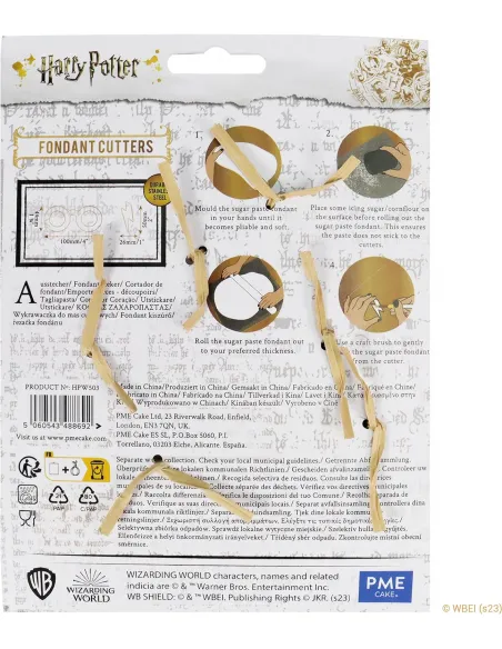 Set 2 cortadores dorados Gafas y Cicatriz Harry Potter