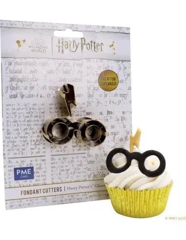 Set 2 cortadores dorados Gafas y Cicatriz pequeños Harry Potter