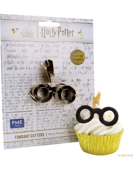Set 2 cortadores dorados Gafas y Cicatriz pequeños Harry Potter