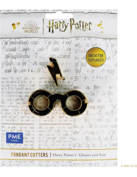 Set 2 cortadores dorados Gafas y Cicatriz pequeños Harry Potter