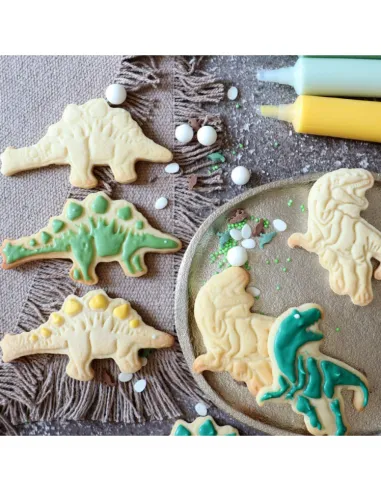 Set 2 cortadores con expulsor Dinosaurio ScrapCooking