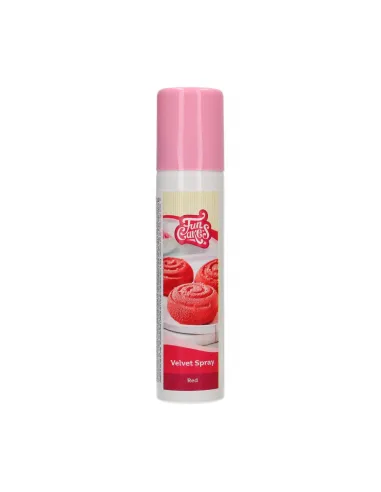 Spray efecto terciopelo Rojo 100 ml Funcakes