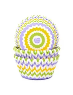 Cápsulas de papel Chevron colores primaverales House of Marie