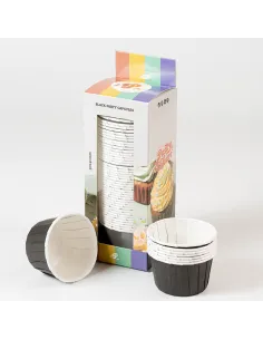 Cápsulas rígidas Negro 50 unidades Pastry Colours