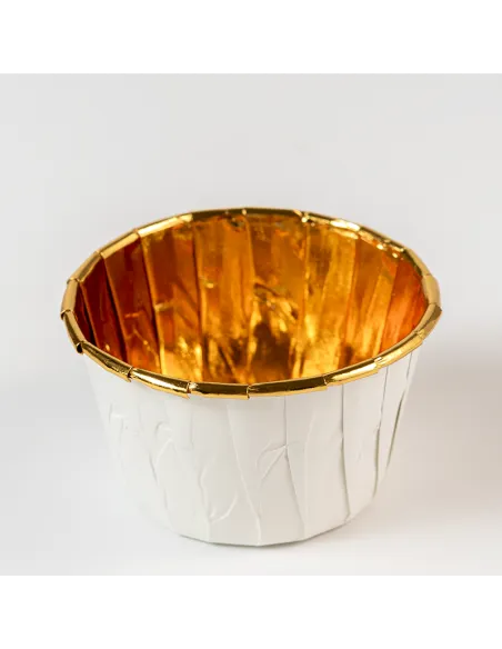 Cápsulas rígidas Blancas y Doradas 50 unidades Pastry Colours