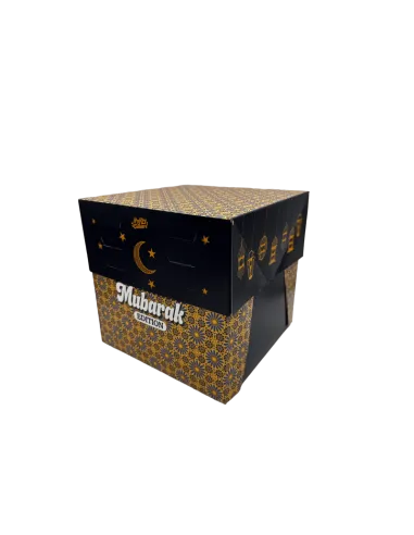 Caja para tarta 20x20x30cm altura regulable Ramadán Mubarak