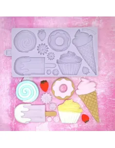 Molde silicona Dulces y Helados Karen Davies