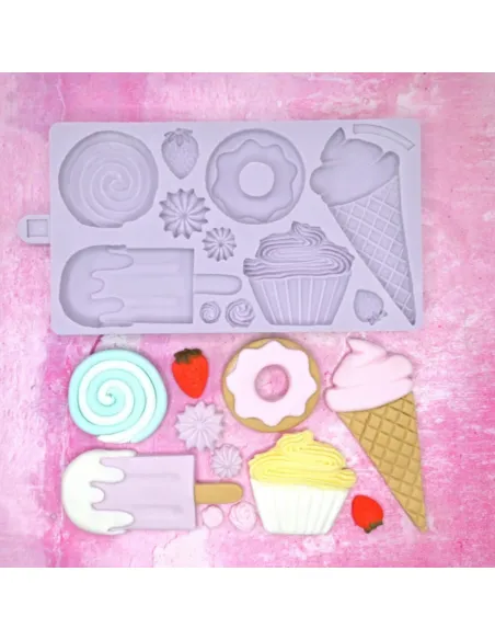 Molde silicona Dulces y Helados Karen Davies