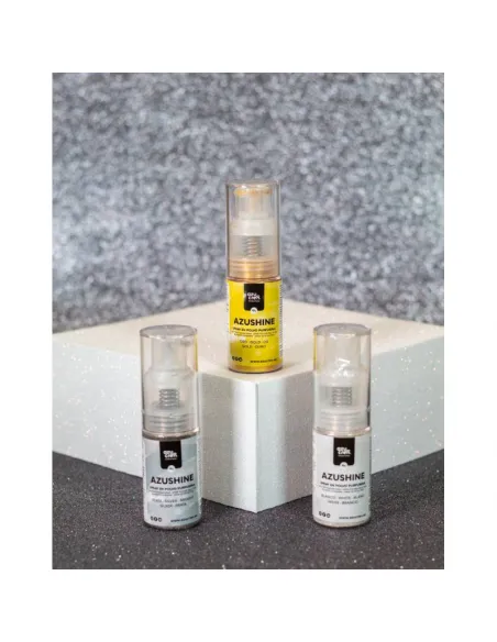 Spray purpurina comestible en polvo Plata 10 g Azushine