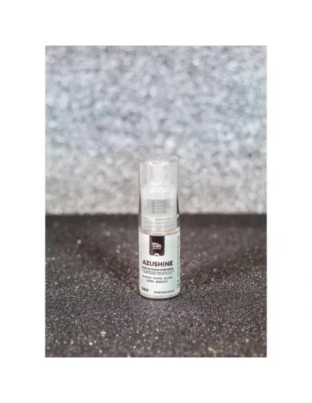Spray purpurina comestible en polvo Blanco perla 10 g Azushine