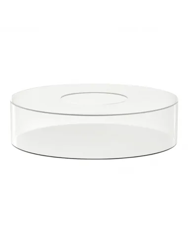 Soporte redondo transparente para tarta 25 x 10 cm