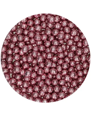 Perlas de chocolate crujiente Rosa metálico Funcakes