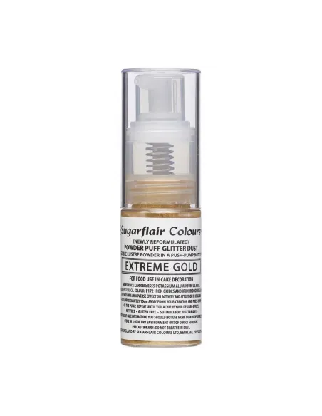 Spray purpurina comestible Oro Extremo Sugarflair