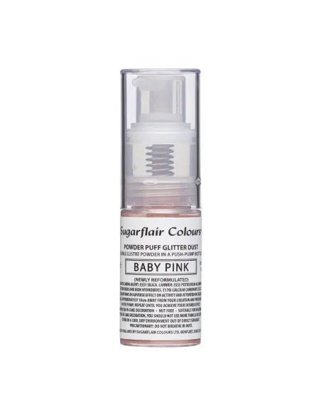 Spray purpurina comestible Rosa Bebé Sugarflair