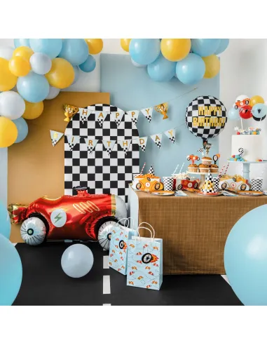 Set 4 toppers Carrera de coches PartyDeco