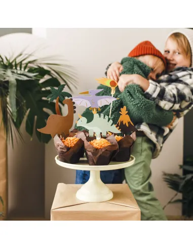 Set 6 toppers Dinosaurios PartyDeco