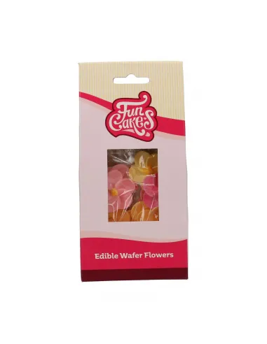 Set 12 Prímulas de colores de oblea Funcakes