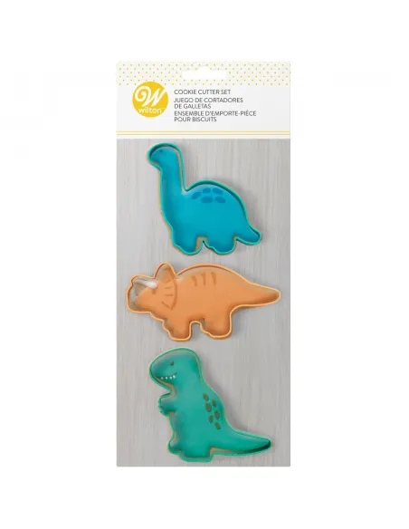 Set 3 cortadores Dinosaurios Wilton
