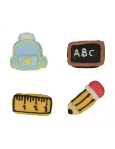 Set 8 decoraciones de azúcar Vuelta al Cole Funcakes 2
