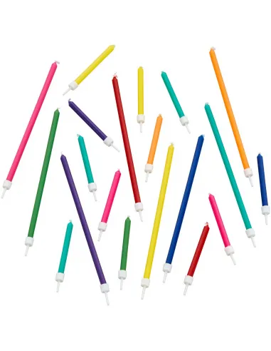 Set 8 velas largas y 12 velas normales Wilton