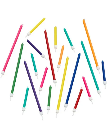 Set 8 velas largas y 12 velas normales Wilton