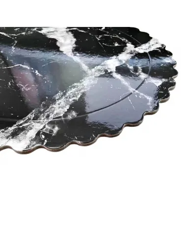 Base redonda rígida Mármol Negro 30 cm Pastry Colours