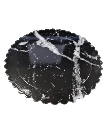 Base redonda rígida Mármol Negro 25 cm Pastry Colours