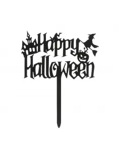Topper negro para tarta Happy Halloween II