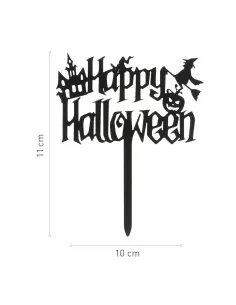 Topper negro para tarta Happy Halloween II 2