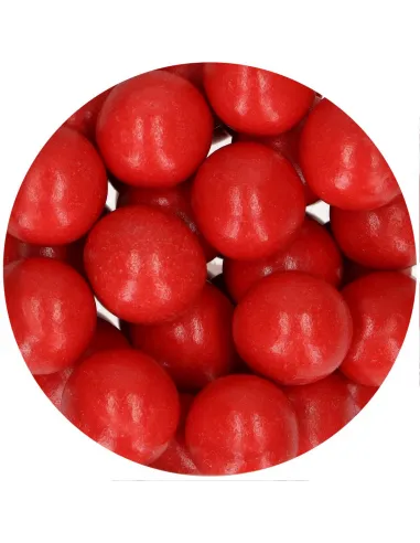 Perlas grandes de chocolate Rojo 130 g Funcakes