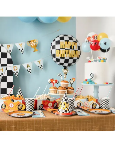 Topper para tarta Globos y Coche PartyDeco